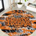 Wests Tigers Rugby Round Carpet Graffiti Typography Urban Camo Abstract Street Style