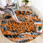 Wests Tigers Rugby Round Carpet Graffiti Typography Urban Camo Abstract Street Style