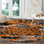 Wests Tigers Rugby Round Carpet Graffiti Typography Urban Camo Abstract Street Style