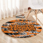 Wests Tigers Rugby Round Carpet Graffiti Typography Urban Camo Abstract Street Style