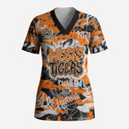 Wests Tigers Rugby Scrub Top Graffiti Typography Urban Camo Abstract Street Style