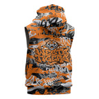 Wests Tigers Rugby Sleeveless Hoodie Graffiti Typography Urban Camo Abstract Street Style