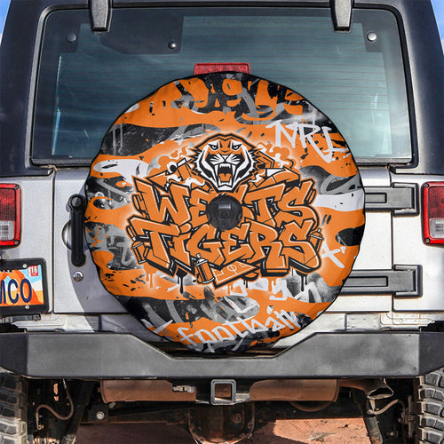 Wests Tigers Rugby Spare Tire Cover Graffiti Typography Urban Camo Abstract Street Style