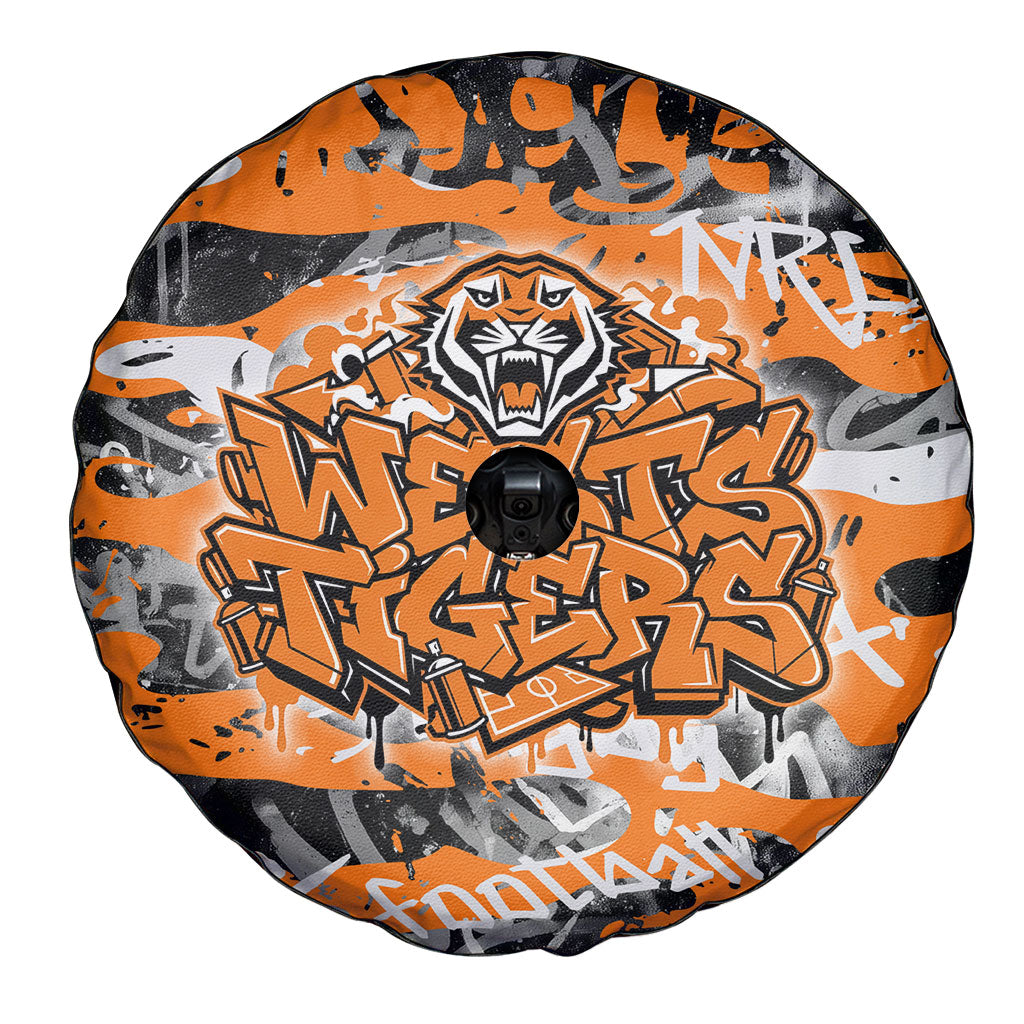 Wests Tigers Rugby Spare Tire Cover Graffiti Typography Urban Camo Abstract Street Style