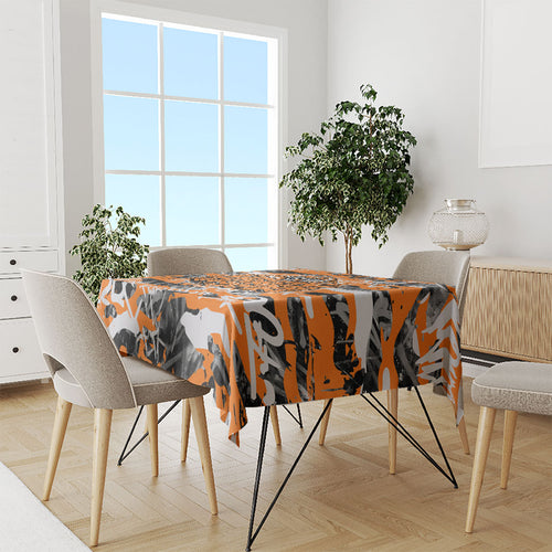 Wests Tigers Rugby Tablecloth Graffiti Typography Urban Camo Abstract Street Style