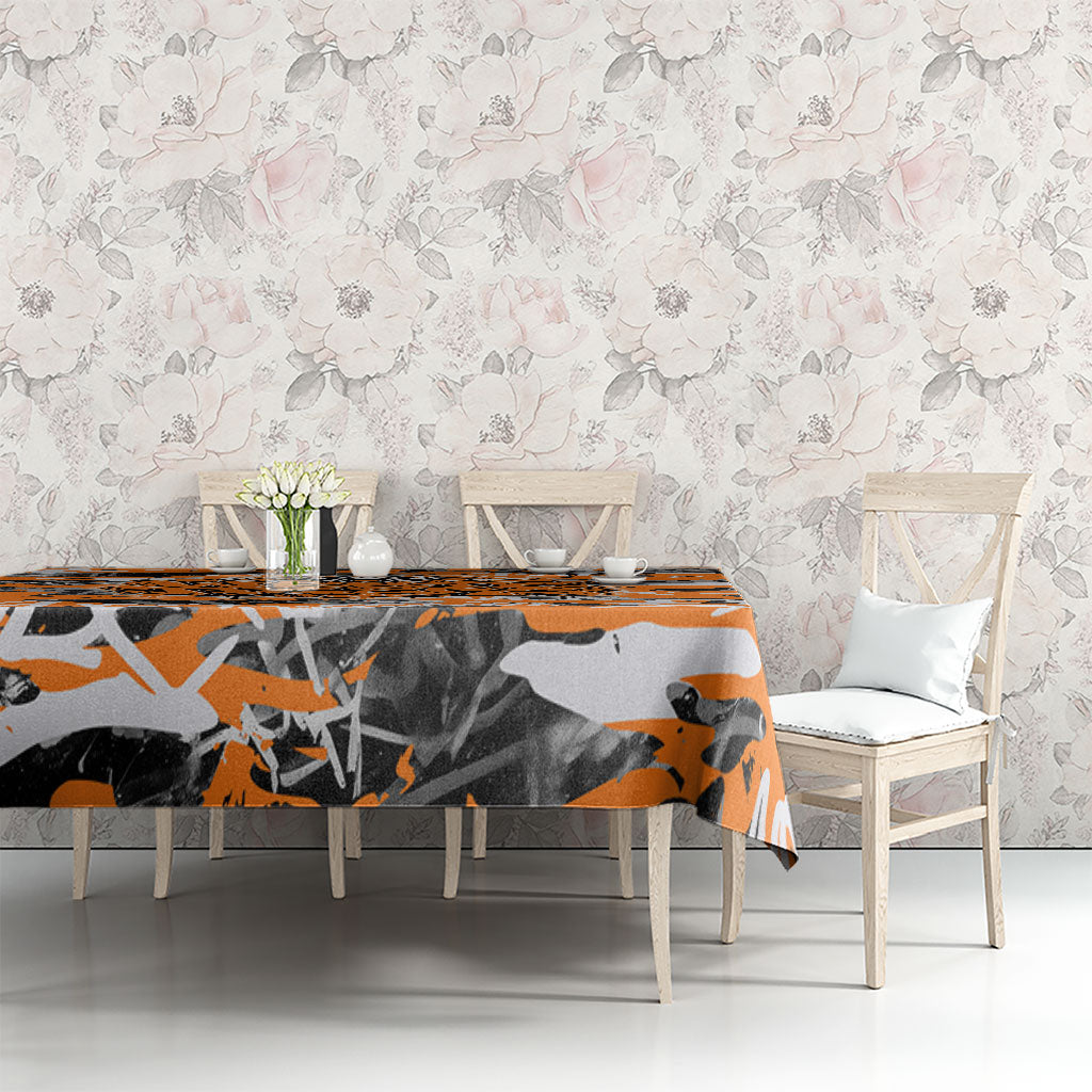 Wests Tigers Rugby Tablecloth Graffiti Typography Urban Camo Abstract Street Style