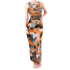 Wests Tigers Rugby Tank Maxi Dress Graffiti Typography Urban Camo Abstract Street Style
