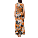 Wests Tigers Rugby Tank Maxi Dress Graffiti Typography Urban Camo Abstract Street Style