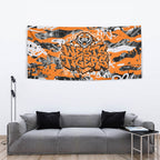 Wests Tigers Rugby Tapestry Graffiti Typography Urban Camo Abstract Street Style