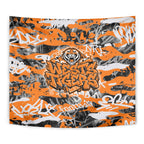 Wests Tigers Rugby Tapestry Graffiti Typography Urban Camo Abstract Street Style