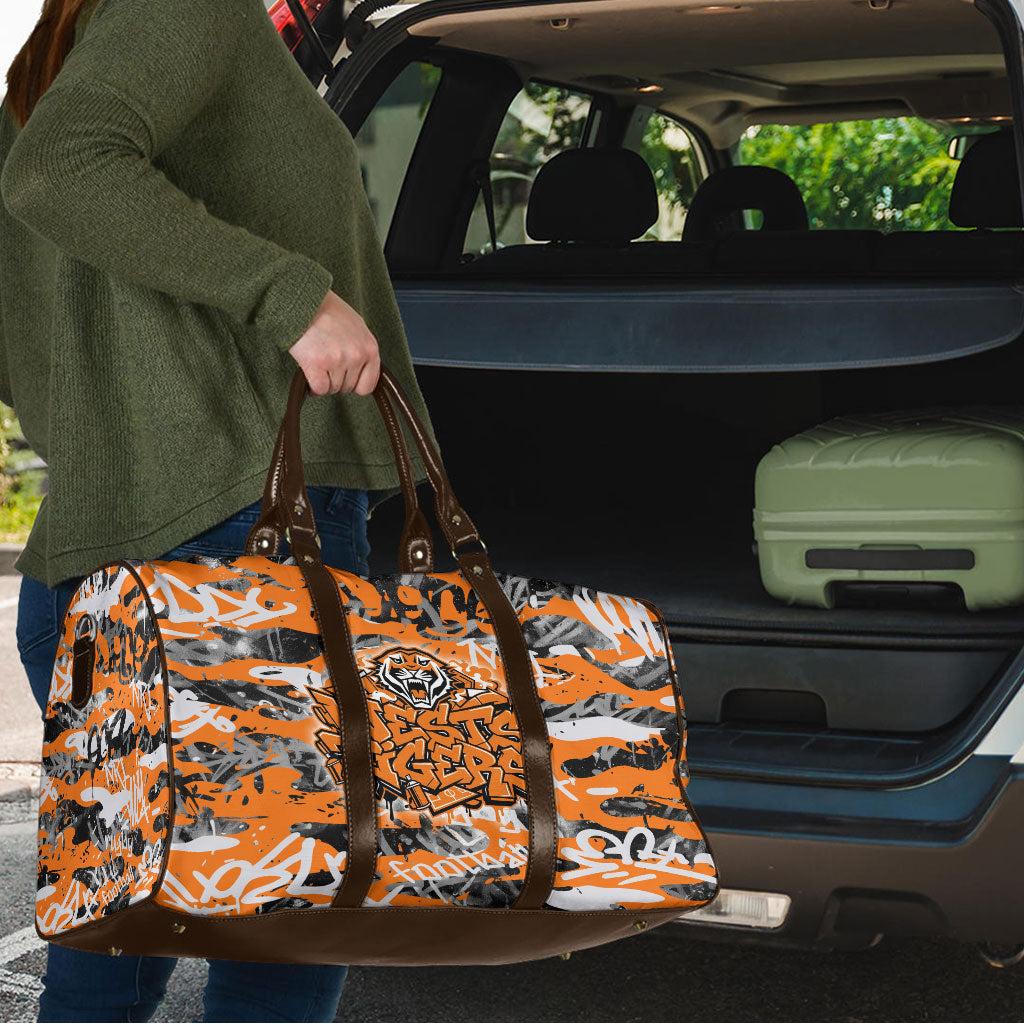 Wests Tigers Rugby Travel Bag Graffiti Typography Urban Camo Abstract Street Style