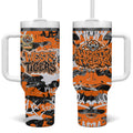 Wests Tigers Rugby Tumbler With Handle Graffiti Typography Urban Camo Abstract Street Style