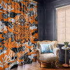 Wests Tigers Rugby Window Curtain Graffiti Typography Urban Camo Abstract Street Style