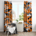 Wests Tigers Rugby Window Curtain Graffiti Typography Urban Camo Abstract Street Style