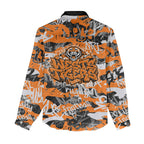 Wests Tigers Rugby Women Casual Shirt Graffiti Typography Urban Camo Abstract Street Style