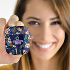 Melbourne Storm AirPods Case Tropical Hibiscus Floral Pattern With Purple And Blue Accents