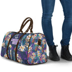 Melbourne Storm Travel Bag Tropical Hibiscus Floral Pattern With Purple And Blue Accents