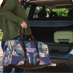 Melbourne Storm Travel Bag Tropical Hibiscus Floral Pattern With Purple And Blue Accents