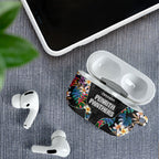 Penrith Panthers AirPods Case Tropical Hibiscus Floral Pattern With Black And Grey Accents