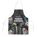 Penrith Panthers Apron Tropical Hibiscus Floral Pattern With Black And Grey Accents