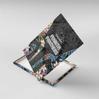 Penrith Panthers Canvas Wall Art Tropical Hibiscus Floral Pattern With Black And Grey Accents