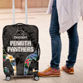 Penrith Panthers Luggage Cover Tropical Hibiscus Floral Pattern With Black And Grey Accents