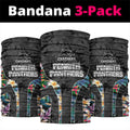 Penrith Panthers Neck Gaiter Tropical Hibiscus Floral Pattern With Black And Grey Accents