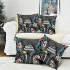 Penrith Panthers Pillow Cover Tropical Hibiscus Floral Pattern With Black And Grey Accents