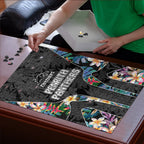 Penrith Panthers Puzzle Tropical Hibiscus Floral Pattern With Black And Grey Accents