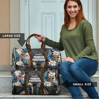 Penrith Panthers Travel Bag Tropical Hibiscus Floral Pattern With Black And Grey Accents