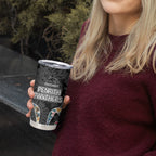 Penrith Panthers Tumbler Cup Tropical Hibiscus Floral Pattern With Black And Grey Accents