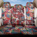 Dolphins Back Car Seat Cover Tropical Hibiscus Floral Pattern With Red And White Accents