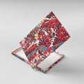 Dolphins Canvas Wall Art Tropical Hibiscus Floral Pattern With Red And White Accents