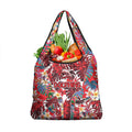 Dolphins Grocery Bag Tropical Hibiscus Floral Pattern With Red And White Accents