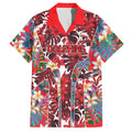 Dolphins Hawaiian Shirt Tropical Hibiscus Floral Pattern With Red And White Accents