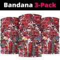 Dolphins Neck Gaiter Tropical Hibiscus Floral Pattern With Red And White Accents