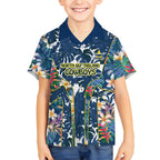 North Queensland Cowboys Hawaiian Shirt Tropical Hibiscus Floral Pattern With Blue And Yellow Accents