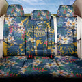 Parramatta Eels Back Car Seat Cover Tropical Hibiscus Floral Pattern With Blue And Yellow Accents