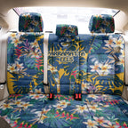 Parramatta Eels Back Car Seat Cover Tropical Hibiscus Floral Pattern With Blue And Yellow Accents