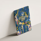 Parramatta Eels Canvas Wall Art Tropical Hibiscus Floral Pattern With Blue And Yellow Accents