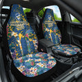 Parramatta Eels Car Seat Cover Tropical Hibiscus Floral Pattern With Blue And Yellow Accents