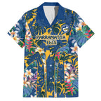 Parramatta Eels Hawaiian Shirt Tropical Hibiscus Floral Pattern With Blue And Yellow Accents