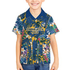 Parramatta Eels Hawaiian Shirt Tropical Hibiscus Floral Pattern With Blue And Yellow Accents