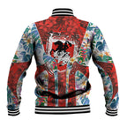 St George Illawarra Dragons Baseball Jacket Tropical Hibiscus Floral Pattern With Red And White Accents