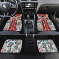 St George Illawarra Dragons Car Mats Tropical Hibiscus Floral Pattern With Red And White Accents