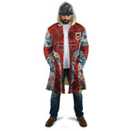 St George Illawarra Dragons Cloak Tropical Hibiscus Floral Pattern With Red And White Accents