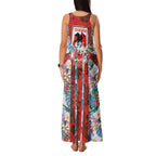 St George Illawarra Dragons Family Matching Tank Maxi Dress and Hawaiian Shirt Tropical Hibiscus Floral Pattern With Red And White Accents