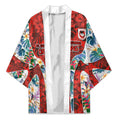 St George Illawarra Dragons Kimono Tropical Hibiscus Floral Pattern With Red And White Accents