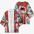 St George Illawarra Dragons Kimono Tropical Hibiscus Floral Pattern With Red And White Accents