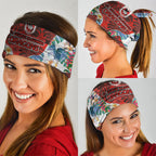 St George Illawarra Dragons Neck Gaiter Tropical Hibiscus Floral Pattern With Red And White Accents